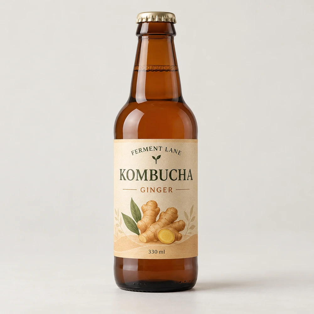 Ginger kombucha — 330 ml