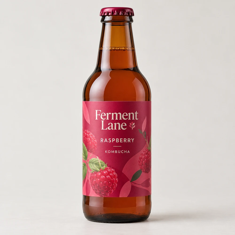 Raspberry kombucha — 330 ml